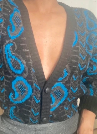 Cardigan vintage à arabesques 💙, brand: Vintage, condition: Very good, size: M / 38 / 10, €16.00, €17.50 includes Buyer Protection