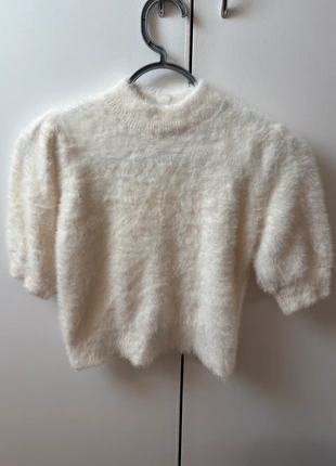 NEXT Lovely Off White Fluffy Puff sleeve Jumper, brand: Next, condition: Very good, size: 11 years / 146 cm, £4.50, £5.16 includes Buyer Protection
