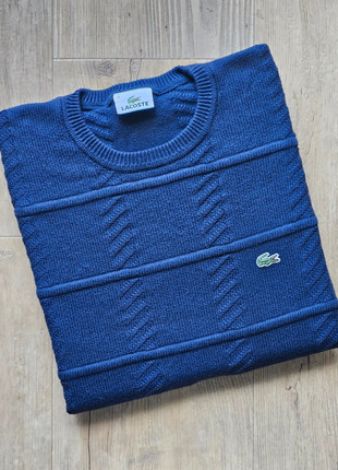 Lacoste Ronde Hals Trui Blauw Geborduurd groen Logo 50% Katoen, 50% Acryl Maat XL Heren | A1246, marca: Lacoste, estado: Muito bom, tamanho: XL, €29.90, €32.10 inclui Proteção do Comprador