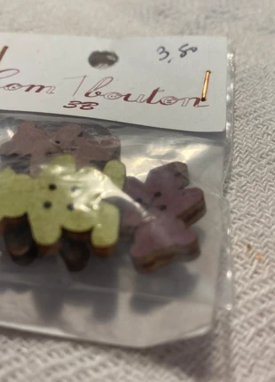 Lot de 4 boutons bois motif nounours, brand: De, condizioni: Nuovo con cartellino, €2.00, €2.80 include la Protezione acquisti
