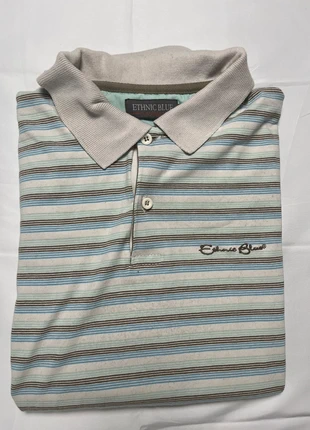 Polo Ethnic blue taille M beige à rayure, brand: Ethnic Blue, condition: Very good, size: M, €3.00, €3.85 includes Buyer Protection