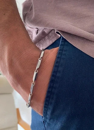 Bracelet homme en acier inoxydable, bracelet gourmette unisexe, accessoire homme, état: Très bon état, 11,00 €, 12,25 € Protection acheteurs (Pro) incluse