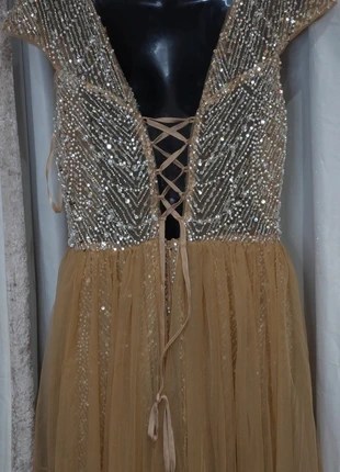 Stunning Golden Champagne Glow Couture Evening Dress, condition: New with tags, size: XL / UK 20-22, £120.00, £126.70 includes Buyer Protection