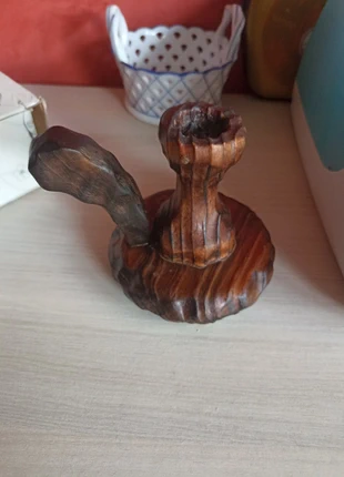 Bougeoir à main vintage en bois taillé, merk: Vintage Dressing, staat: Heel goed, € 6,00, € 7,00 inclusief Kopersbescherming