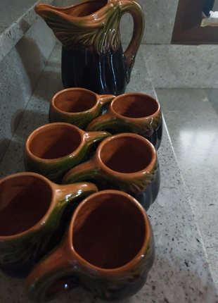 Brocca per vino e bicchieri in ceramica, marke: Vintage Boutique, zustand: Neu, 15,00 €, 16,45 € inklusive Vinted-Käuferschutz