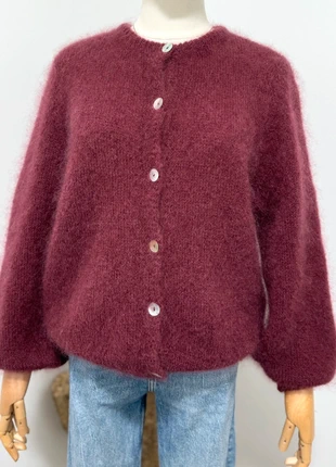 Cardigan mohair bordeaux, état: Neuf avec étiquette, taille: Taille unique, 68,00 €, 72,10 € Protection acheteurs (Pro) incluse
