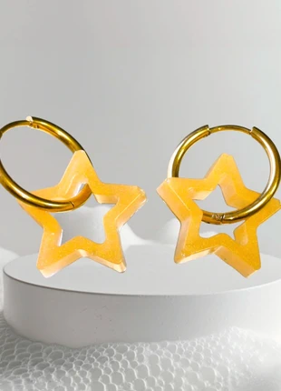 Créoles étoiles dorées acier inoxydable, marca: aucune, estado: Muy bueno, 10,00 €, 11,20 € Protección al comprador incluida