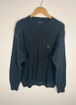 Pull Tommy Hilfiger torsadé noir, marca: Tommy Hilfiger, estado: Bom, tamanho: L, €15.00, €16.45 inclui Proteção do Comprador Pro