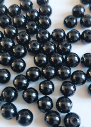 Perles rondes noir en pierre 6mm, zustand: Neu, 4,00 €, 4,90 € inklusive Vinted-Käuferschutz