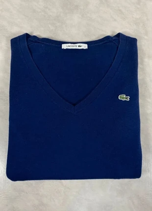 🔵 Pull Lacoste col V bleu marine – 100 % coton – taille 34 femme (XS/S ajusté), brand: Lacoste, condizioni: Ottime, taglia: XS / IT 38 / EU 34, €29.00, €31.15 include la Protezione acquisti Pro
