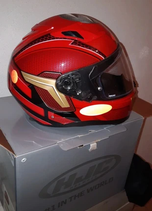 Casque moto intégral super héros The Flash, merk: HJC, staat: Heel goed, € 180,00, € 189,70 inclusief Kopersbescherming