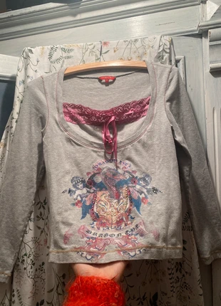 y2k coquette langarmshirt, merk: COQUETTE, staat: Heel goed, maat: S / 36 / 8, € 25,00, € 26,95 inclusief Kopersbescherming