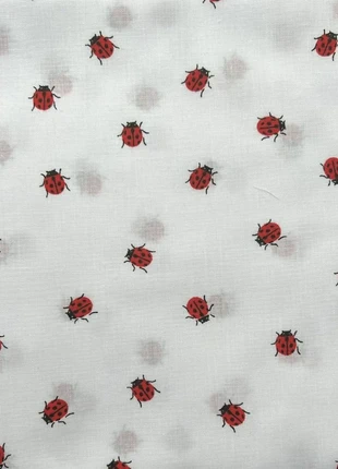 Fabric Ladybirds On White Polycotton Fabric Fat Quarter Material, condition: New without tags, £2.99, £3.84 includes Buyer Protection