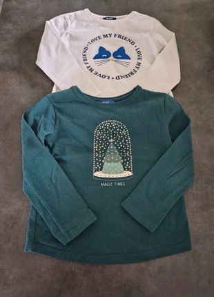 Lot 2 t-shirts manches longues 4 ans 1ere main, marque: Okaïdi, état: Très bon état, taille: 4 ans / 104 cm, 7,00 €, 8,05 € Protection acheteurs incluse