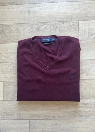 Pull Ralph Lauren col V couleur violet signe bleu marine taille M, marke: Ralph Lauren, zustand: Sehr gut, größe: M, 27,00 €, 29,05 € inklusive Vinted-Käuferschutz
