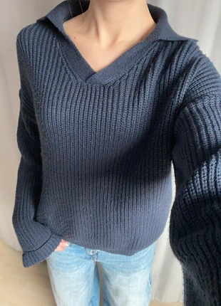 Pull à maille bleu marine, marke: Shein, zustand: Sehr gut, größe: S / 36 / 8, 5,00 €, 5,95 € inklusive Vinted-Käuferschutz