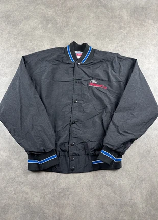 Veste teddy noire vintage Ford Motorsport taille L homme made in USA nylon rare varsity - JAC0658, merk: Ford, staat: Heel goed, maat: L, € 25,00, € 26,95 inclusief Kopersbescherming Pro