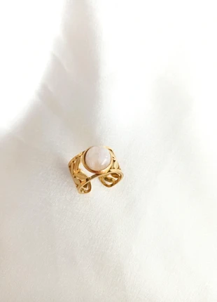 Bague en acier inoxydable ajustable doré résiste à l'eau très tendance, marke: Tendance, zustand: Sehr gut, größe: Größenverstellbar, 7,50 €, 8,58 € inklusive Vinted-Käuferschutz