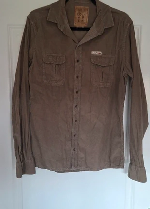 Light brown corduroy shirt, brand: Pearly King, condition: Good, size: M, £6.00, £7.00 includes Buyer Protection