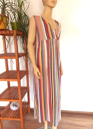 Vestido largo de rayas multicolor – Talla XL (42), marca: Tiramisu, estado: Muy bueno, tamaño: XL / 42 / 14, 10,00 €, 11,20 € Protección al comprador incluida