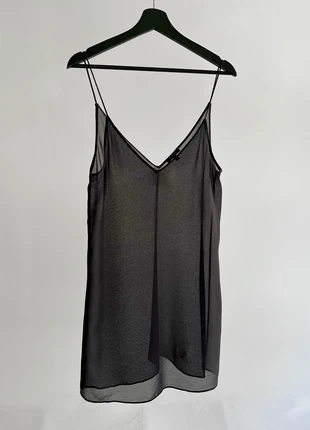 Massimo Dutti Navy Blue Sheer Slip Dress, marque: Massimo Dutti, état: Très bon état, taille: S / 36 / 8, 29,00 €, 31,15 € Protection acheteurs incluse