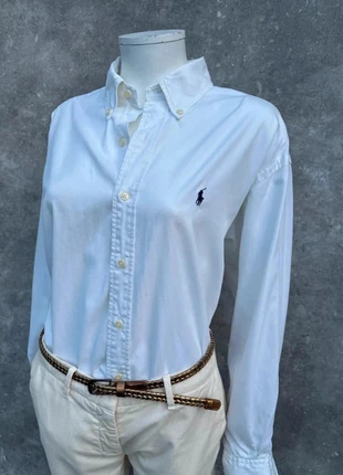 Chemise Ralph Lauren Blanche - Cavalier Bleu Marine - Taille M, brand: Ralph Lauren, condition: Very good, size: M / 38 / 10, €54.90, €58.35 includes Buyer Protection