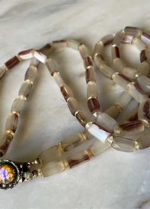 Collier double rangs perles de verre ancien, brand: ancien, condition: Very good, €48.00, €51.10 includes Buyer Protection Pro