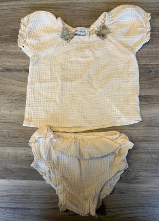 Zomer setje, merk: chic appic, staat: Goed, maat: 12-18 maanden / 80 cm, € 1,00, € 1,75 inclusief Kopersbescherming
