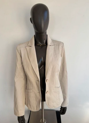 Veste/blazer beige en coton H&m S/M, marque: H&M, état: Très bon état, taille: S / 36 / 8, 8,00 €, 9,10 € Protection acheteurs incluse