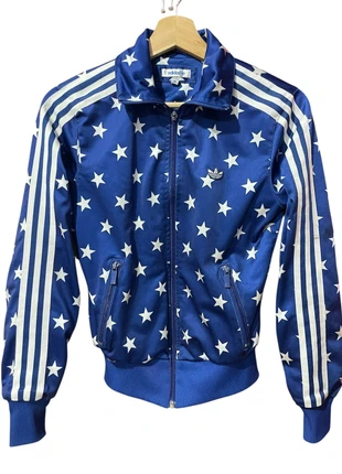 Limited Edition Big Trefoil Logo Adidas Vintage Track Jacket – Blue with White Star Print – Size XS, marque: adidas, état: Neuf sans étiquette, taille: XS / 34 / 6, 69,99 €, 74,19 € Protection acheteurs incluse