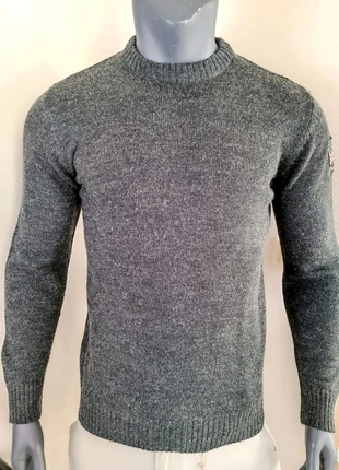 Pull en laine Avirex gris anthracite col rond brodé regular fit - Taille M, marca: Avirex, estado: Muy bueno, tamaño: M, 29,00 €, 31,15 € Protección al comprador incluida