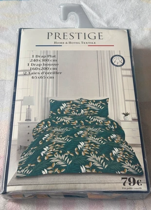 Parure de lit 4 pièces 160x200 cm – Prestige, marque: prestige, état: Neuf sans étiquette, taille: Double (155-190 cm x 200-220 cm), 11,46 €, 12,73 € Protection acheteurs incluse