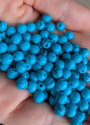 Een zakje turquoise kleur kralen beads blue beads DIY jewelry craft supplies round light blue beads, état: Neuf sans étiquette, taille: Taille unique, 1,45 €, 2,22 € Protection acheteurs incluse