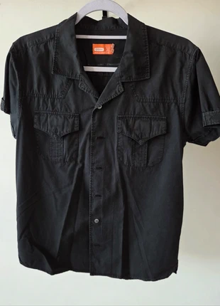 Chemise Noir avec motif, marque: Oxbow, état: Très bon état, taille: M, 4,00 €, 4,90 € Protection acheteurs incluse