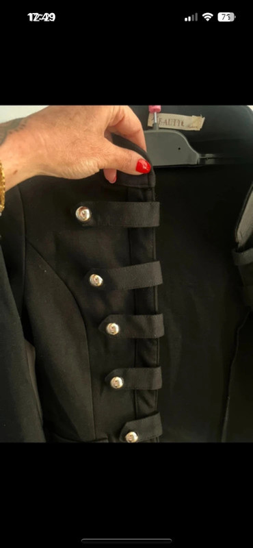 Veste style officier noire - Taille S - photo numéro 3