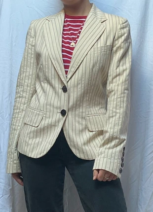 Blazer vintage à rayures creme et noir Barbara Brui taille 38/M en très bon état, brand: Barbara Bui, condition: Very good, size: M / 38 / 10, €90.00, €95.20 includes Buyer Protection