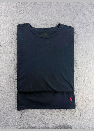 T-shirt Ralph Lauren noir logo brodé rouge taille S, marque: Ralph Lauren, état: Très bon état, taille: S / 36 / 8, 23,00 €, 24,85 € Protection acheteurs incluse