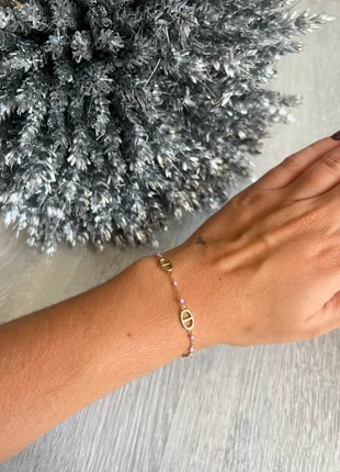 Bracelet doré perles lilas, marke: Tendance, zustand: Sehr gut, 11,20 €, 12,46 € beinhaltet Vinted-Käuferschutz Pro