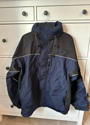 Vintage Fila Coat Navy Black, brand: FILA, condition: Good, size: L, £5.00, £5.95 includes Buyer Protection