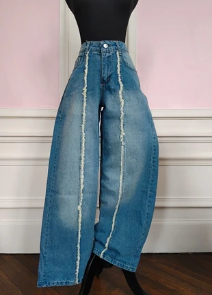 Jean baggy extra long extra-large style délavé taille S, brand: sansnom., condition: New with tags, size: S / 36 / 8, €38.00, €40.60 includes Buyer Protection