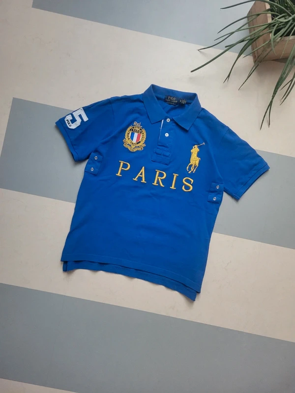 Polo ralph lauren chief keef paris bleu électrique S - photo numéro 2