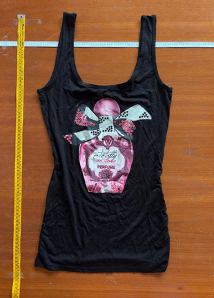 Canotta Y2K con stampa e paillettes, marca: Tally Weijl, estado: Muito bom, tamanho: M / 38 / 10, €9.00, €10.15 inclui Proteção do Comprador