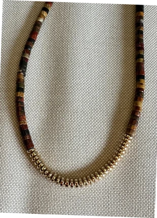 Collier pierres marron & dorée, marke: atelier balo, zustand: Sehr gut, 10,00 €, 11,20 € beinhaltet Vinted-Käuferschutz Pro