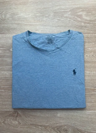 T-shirt Ralph Lauren bleu clair logo bleu marine taille M custom slim fit, marque: Ralph Lauren, état: Très bon état, taille: M, 18,00 €, 19,60 € Protection acheteurs incluse