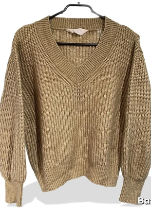 Pull col V Primark Femme | Taille M | Uni Vert/Or, marque: Primark, état: Très bon état, taille: M / 38 / 10, 1,90 €, 2,70 € Protection acheteurs incluse