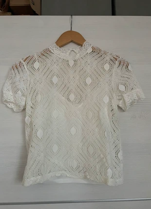 Camiseta encaje Zara, marca: Zara, estado: Muy bueno, tamaño: S / 36 / 8, 8,50 €, 9,63 € Protección al comprador incluida