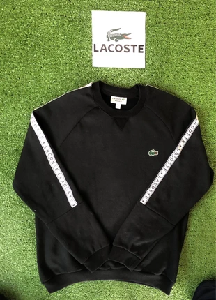 Lacoste Black Sweatshirt Jumper Tape Logo Arm Crew Neck Sportswear, marca: Lacoste, estado: Muy bueno, tamaño: L, 30,00 €, 31,50 € Protección al comprador incluida