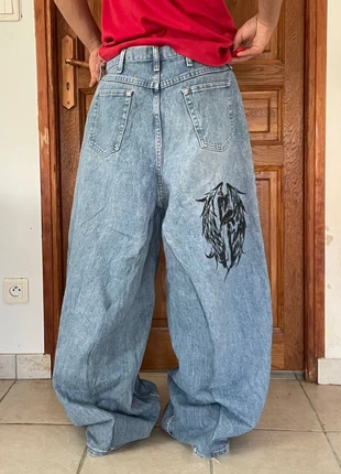 Pantalon baggy jean large skater handmade streetwear style JNCO y2k brodé peinture Carpenter hiphop, brand: JNCO, condition: Very good, size: W36, €50.00, €53.20 includes Buyer Protection Pro