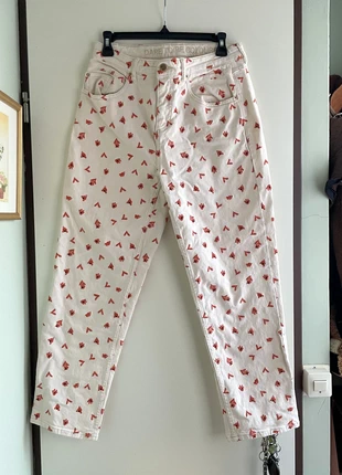 POM amsterdam M 38 pants fleur flor fiori flower bloem designer, merk: POM Amsterdam, staat: Heel goed, maat: M / 38 / 10, € 32,50, € 34,83 inclusief Kopersbescherming
