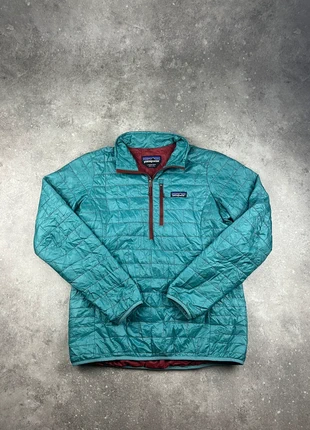 Patagonia Nano Puff Half-zip 1/4 Un quart zip Veste Isolante verte menthe / bordeaux L Femme, marke: Patagonia, zustand: Sehr gut, größe: L / 40 / 12, 85,00 €, 89,95 € inklusive Vinted-Käuferschutz